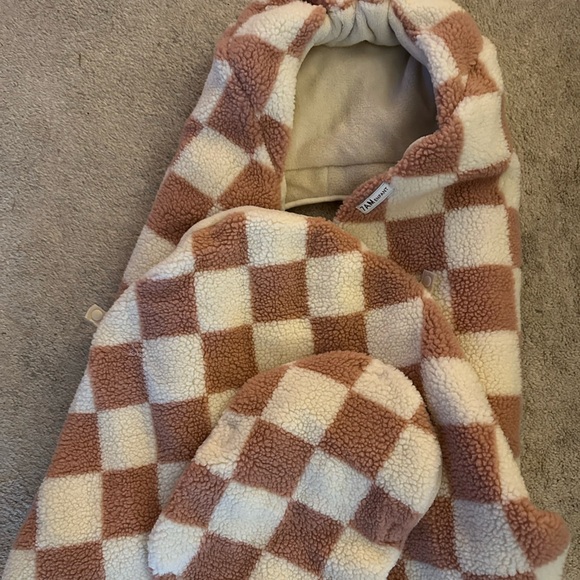 7Am Enfant Other - 7AM Enfant Nido Pink and Cream Checkered Wrap